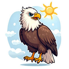 Fototapeta premium Embrace freedom the majestic eagle represents strength and independence, digital illustration of character design concept.