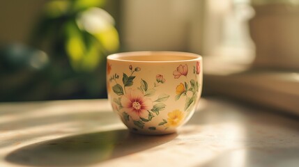nice elegant vintage tea cup, with colors