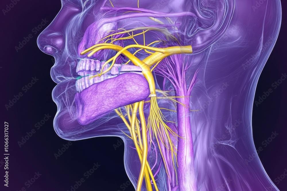 Poster trigeminal nerve interactions in dynamic flow illustration