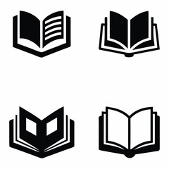book set logo templates for educational branding and design