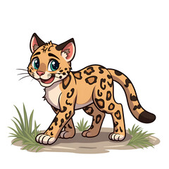 Obraz premium Every great adventure begins with a curious heart and a brave spirit, digital illustration of animal character design concept.