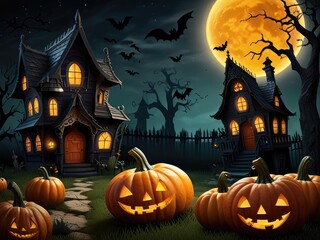 halloween background with pumpkins,halloween background