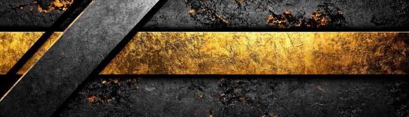 Luxurious gold and black diagonal background design, elegant abstract texture for premium websites, invitations, modern art