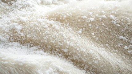 Obraz premium Close-up of White Fur Covered in Snow