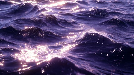 Fototapeta premium Sparkling Waves of the Violet Sea