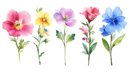 Naklejka premium colorful flowers in water