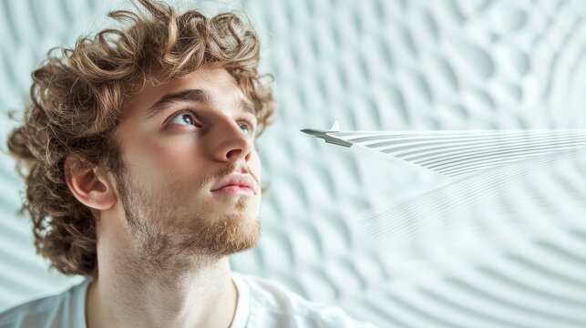 An aerospace engineer working in a wind tunnel, analyzing the aerodynamic performance of a scale model aircraft, showcasing the importance of testing in aerospace design