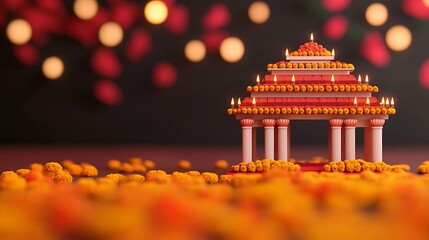 Fototapeta premium Small Decorative Temple for Celebrations and Ceremonies