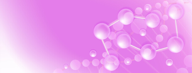 Hyaluronic acid and Niacinamide hair and skin solutions ad, pink collagen serum drop with cosmetic advertising background ready to use, illustration vector.