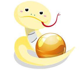 如意宝珠とヘビ-巳年-