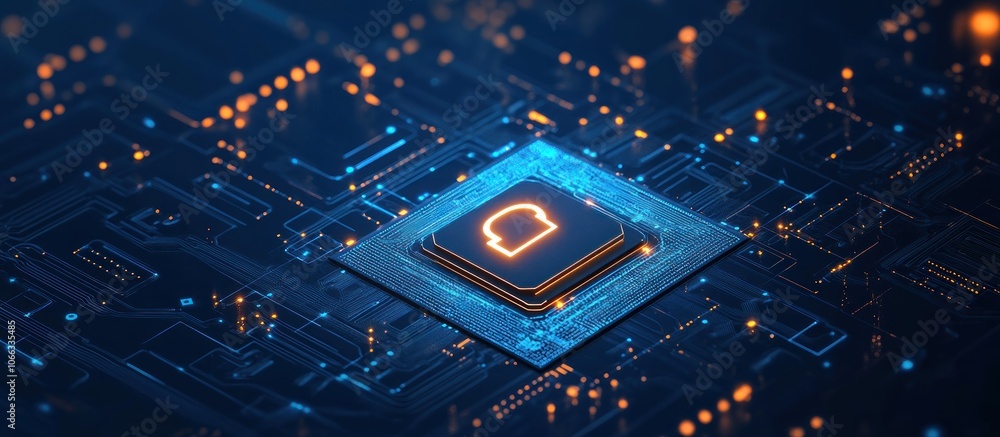 Poster cybersecurity and data protection on a microchip