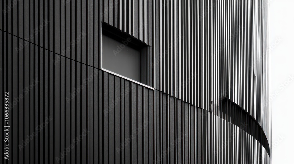 Poster abstract architectural detail featuring vertical lines and a window.