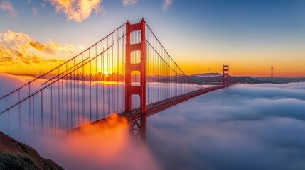 Obraz premium Golden Gate Bridge Sunrise