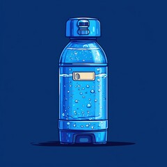 Vector of a water dispenser being filled with a large water bottle