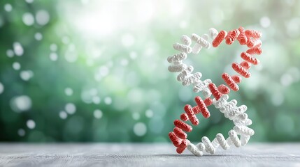 Genetic markers on virtual screen, illustrating health risks and personalized management