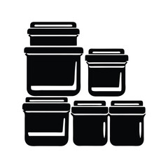 food storage containers silhouette design for kitchen and pantry organization
