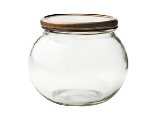 Empty Glass Jar with Metal Lid.