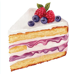 Cake watercolor clipart illustration