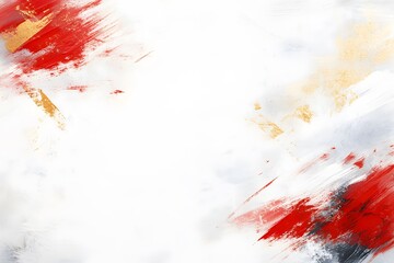 Abstract Red and Gold Brush Stroke Background