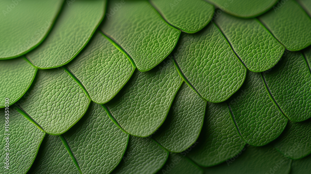 Poster this image features a close-up of green, textured leaf scales, showcasing their intricate patterns a