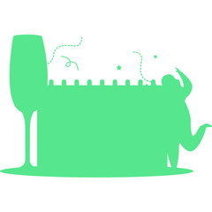 Happy birthday single vector icon