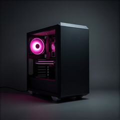 Gaming Case with Water Cooling and RGB Lighting