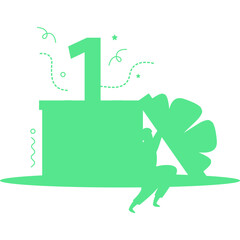 Happy birthday single vector icon