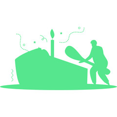 Happy birthday single vector icon