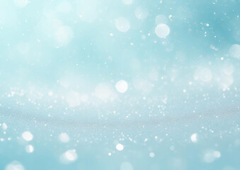 Obraz premium 綺麗な水色のキラキラ背景