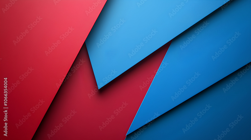 Poster abstract material blue and red gradient background banner with lines