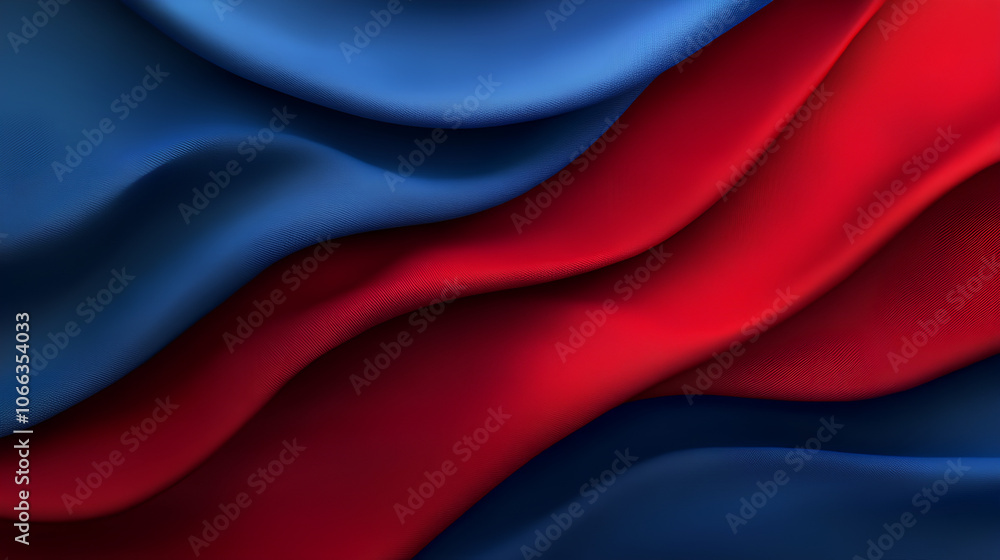 Poster abstract material blue and red gradient background banner with lines