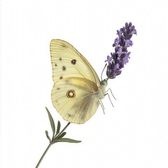 nice elegant butterfly with isolate white background