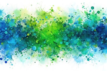 Obraz premium Abstract blue and green splatter pattern
