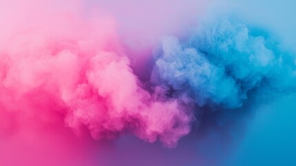 Fototapeta premium Mystical Swirling Smoke in Vibrant Blues and Purples on Glowing Background