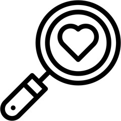 Vector Icon Search, Online Dating, Valentines Day, Lover, Finding
