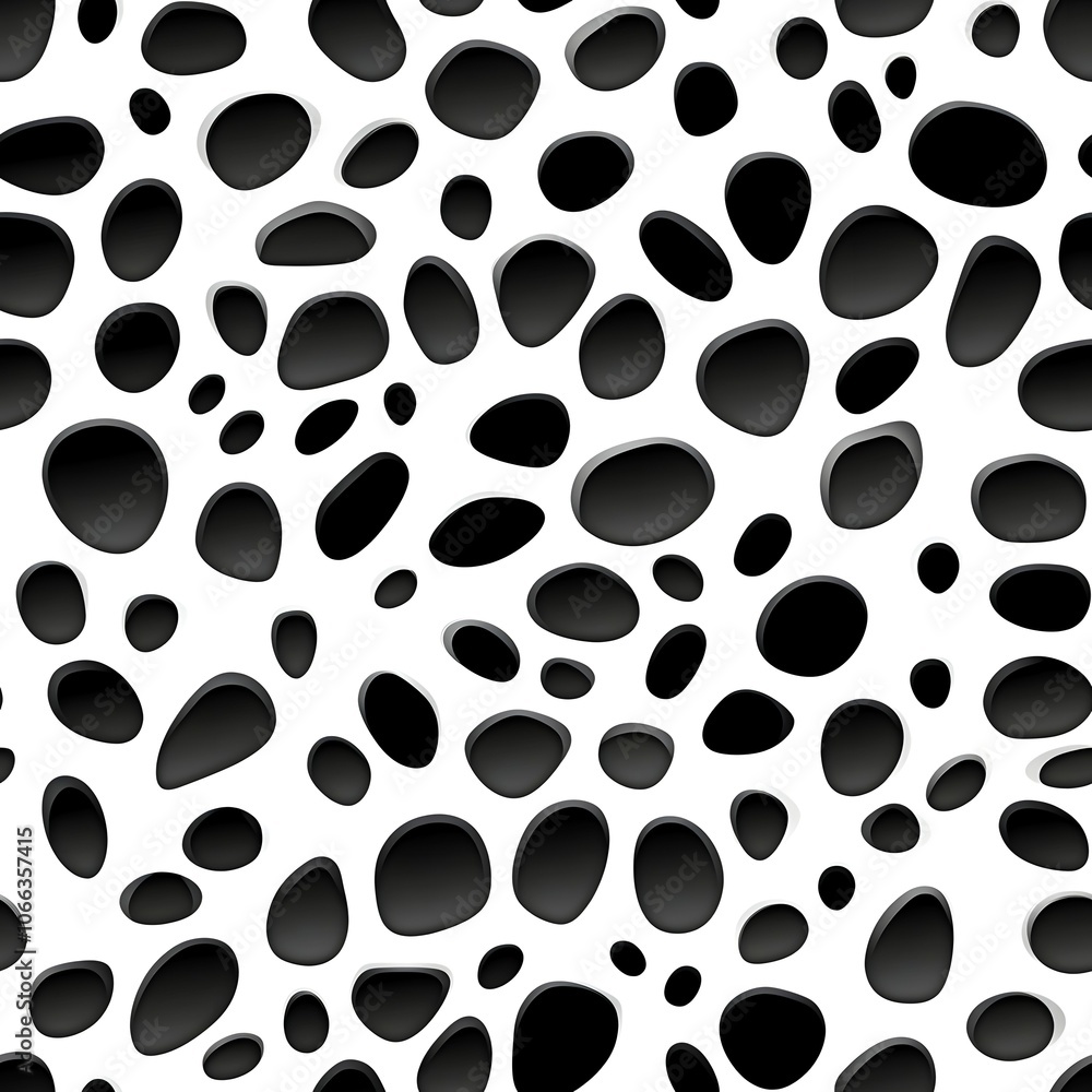 Poster abstract black and white seamless pattern with a 3d effect.