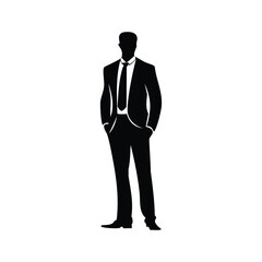 elegant male silhouette design for professional and artistic vector projects