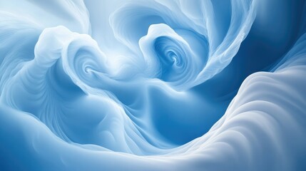 Obraz premium Soft blue toned swirling clouds evoke a serene and tranquil ambiance ideal for a range of creative projects