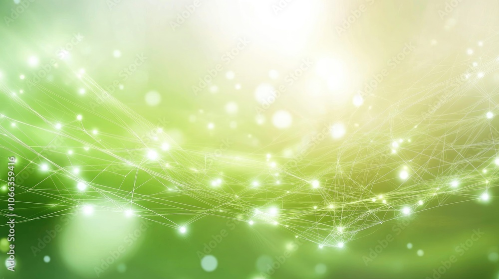 Aufkleber soft technology backdrop featuring a network design with luminous green lines