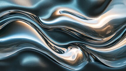 Abstract Metallic Liquid Swirls