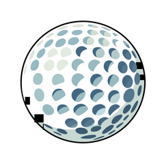 Cartoon Golf Ball Vector Illustration