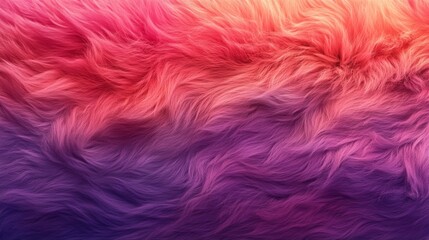Obraz premium Abstract Gradient Fur Texture in Red, Pink, and Purple Hues