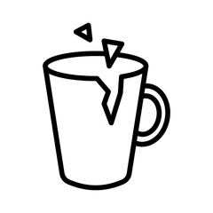 Broken mug icon.