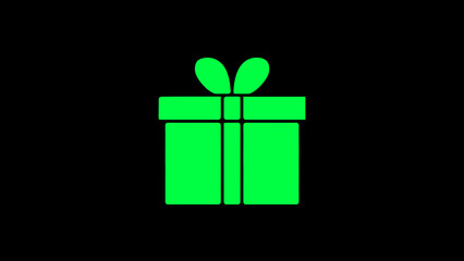 Gift Box Icon with Ribbon - Flat for Christmas, Birthday, and Holiday Celebrations, Perfect for Web, Store, and Delivery Use, in Simple, Elegant Design with Bow Decoration