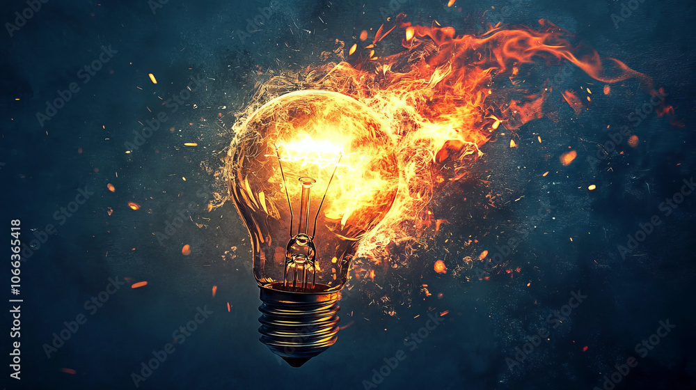 Poster thinking creatively and being flexible like a lightbulb going on.