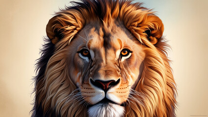 Fototapeta premium a close up of a lion