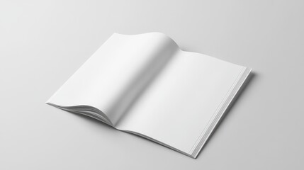 Photorealistic A4 brochure mockup set against a light grey background