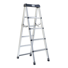 aluminum ladder isolated. PNG