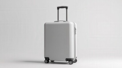 Stylish waterproof luggage cover mockup with blank cover, fitted on medium suitcase, perfect for design projects