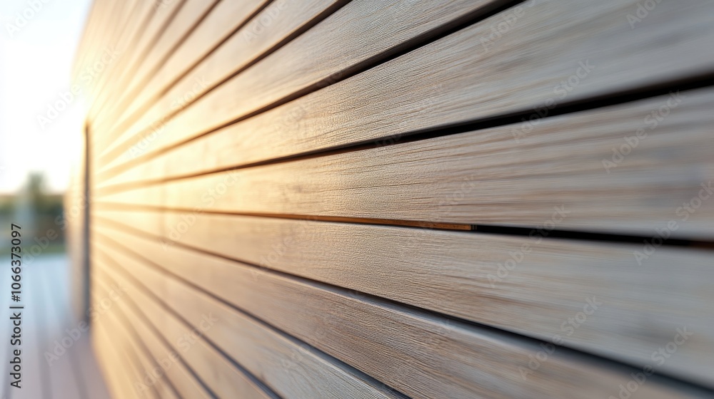 Aufkleber smooth texture of horizontal wooden cladding